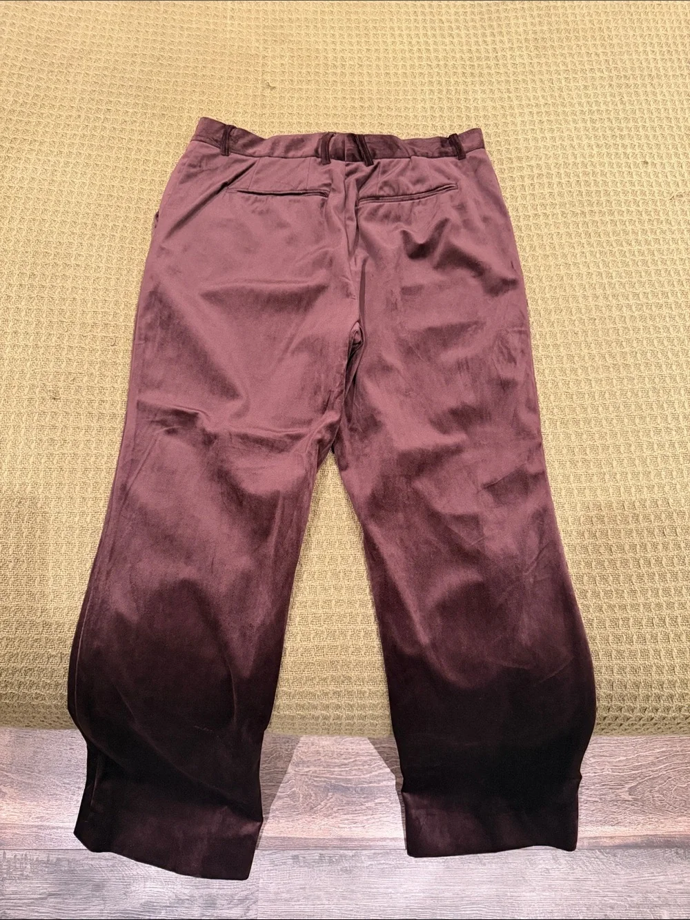 Fashion Nova Men's Satin Purple-to-Black Ombre Chinos